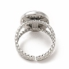 Non-Tarnish 304 Stainless Steel Open Cuff Ring Settings RJEW-B027-29P-2