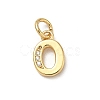 Brass Micro Pave Cubic Zirconia Charms KK-I382-03G-O-1