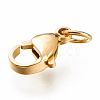 Ion Plating(IP) 304 Stainless Steel Lobster Claw Clasps X-STAS-G240-01D-G-4