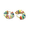 Enamel Round Hoop Earrings EJEW-Q704-05G-06-2