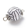 Acrylic Basketball Connector Charms PALLOY-JF01869-02-4