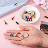 120Pcs 12 Colors Zinc Alloy Glass Pendants ALRI-TA0001-35-6