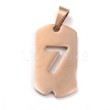 Ion Plating(IP) 304 Stainless Steel Pendants STAS-O127-C07-1