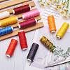 12Rolls 12 Colors Waxed Polyester Cord YC-SZ0001-03A-3