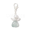 7Pcs Heart Angel Acrylic & Glass Pearl Pendant Decorations HJEW-JM03729-02-3