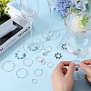 240Pcs 6 Size 316 Surgical Stainless Steel Wine Glass Charms Rings STAS-SC0007-25-4