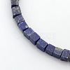 Cube Natural Lapis Lazuli Beads Strands X-G-P057-02-3