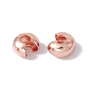 Brass Crimp Beads Covers X-KK-P219-05D-RG-2