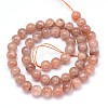 Round Natural Grade B Sunstone Beads Strands G-F222-33-6mm-3