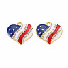Rack Plating Alloy Enamel Pendants PALLOY-N172-042-2