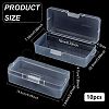 10Pcs Transparent Plastic Storage Boxes CON-BC0007-78A-2