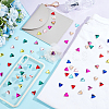 100Pcs 10 Colors Triangle Shape Sew on Rhinestone GLAA-GA0001-59-4