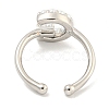 Rack Plating Brass Open Cuff Rings for Women RJEW-F162-01P-G-3