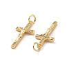 Rack Plating Brass Micro Pave Cubic Zirconia Pendants KK-C008-37G-3
