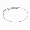 Tarnish Resistant Adjustable 304 Stainless Steel Bangles X-BJEW-H522-01P-3