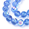 Transparent Electroplate Glass Beads Strands EGLA-N012-001-B11-3