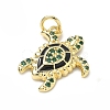 Brass Micro Pave Cubic Zirconia Pendants KK-H255-01A-G01-2