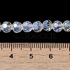 Electroplate Transparent Glass Beads Strands EGLA-A035-T6mm-L19-4