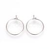Tarnish Resistant 304 Stainless Steel Hoop Earrings STAS-R071-40-2