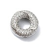 Rack Plating Brass Micro Pave Clear Cubic Zirconia Beads KK-U014-03P-1