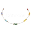 Glass Beaded Necklaces NJEW-JN04332-3