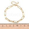 304 Stainless Steel Paperclip Chain Bracelets for Women BJEW-G775-01G-5