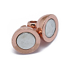 Rack Plating Brass Magnetic Clasps with Loops LS-KK-F801-02A-RG-3