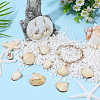30Pcs Electroplated Natural Shell Pendants SSHEL-SC0001-58-4