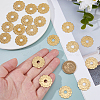 20Pcs Brass Flower Washers KK-FH0008-16G-3