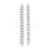 Brass Clear Horse Eye Cubic Zirconia Links Connectors ZIRC-G170-21-2