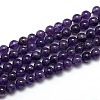 Natural Amethyst Round Bead Strands X-G-L170-6mm-01-1