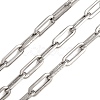 304 Stainless Steel Textured Paperclip Chains CHS-H118-09P-1