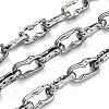 Alloy Twist Oval Link Chains LCHA-K001-04P-1