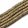 Electroplate Non-magnetic Synthetic Hematite Beads Strands X-G-T114-55G-1