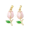 Brass Enamel Pendants KK-I371-33G-03-1