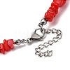 Dyed Natural Freshwater Shell Nuggets Beaded Necklaces NJEW-JN05488-01-5