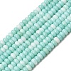 Cracked Opaque Glass Beads Strand GLAA-D306-A10-1