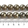 Natural Pyrite Round Beads Strands G-F197-10-8mm-6