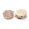 Electroplate Natural Druzy Agate Charms G-L553-52-3