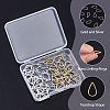 60Pcs 2 Colors Brass Linking Rings KK-HS0001-47-4