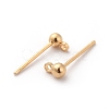Brass Stud Earrings Findings X-KK-G333-09G-NF-1