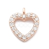 925 Sterling Silver Micro Pave Clear Cubic Zirconia Charms STER-A034-02A-RG-1