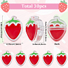 30Pcs Transparent Enamel Acrylic Beads TACR-SC0001-43-2