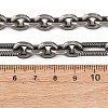 Vintage 304 Stainless Steel Figaro Chain Cable Chain Necklaces NJEW-C115-03AS-5