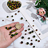 200Pcs 3 Styles Ghana Jamaica Reggae Stripe Resin Beads RESI-SP0001-55-3