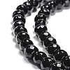 Black Stone Beads Strands G-I087-6mm-2