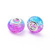 Crackle Two Tone Resin European Beads RPDL-T003-06G-3