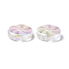 UV Plating Opaque Acrylic Beads X-OACR-P010-02-4
