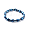 Synthetic Hematite & Brass Column Beaded Necklace Bracelet with Magnetic Clasps SJEW-G079-01A-3