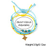 3Pcs 3 Styles Natural Imperial Jasper & Glass Round Beads Braided Bead Bracelets & Brass Triqueta Charm Bracelets Set IA6330-2-5